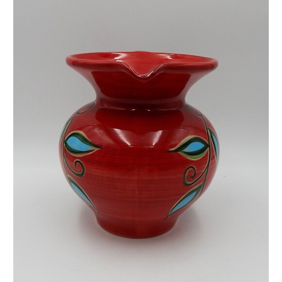 Southern Living at Home Gail Pittman Bountiful Red Large Pitcher Floral 80 Ounce - Picture 4 of 10